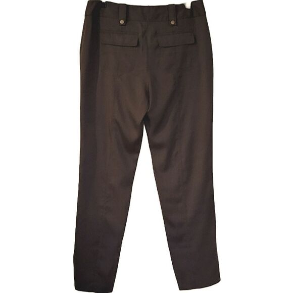 Ellen Tracy Army Green Utility Betty Wide Leg Silky Pants Size 10 - Picture 2 of 12